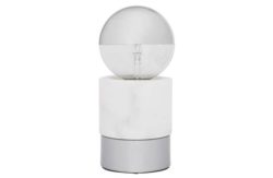 Collection - Farrah Marble and Chrome Touch - Table Lamp